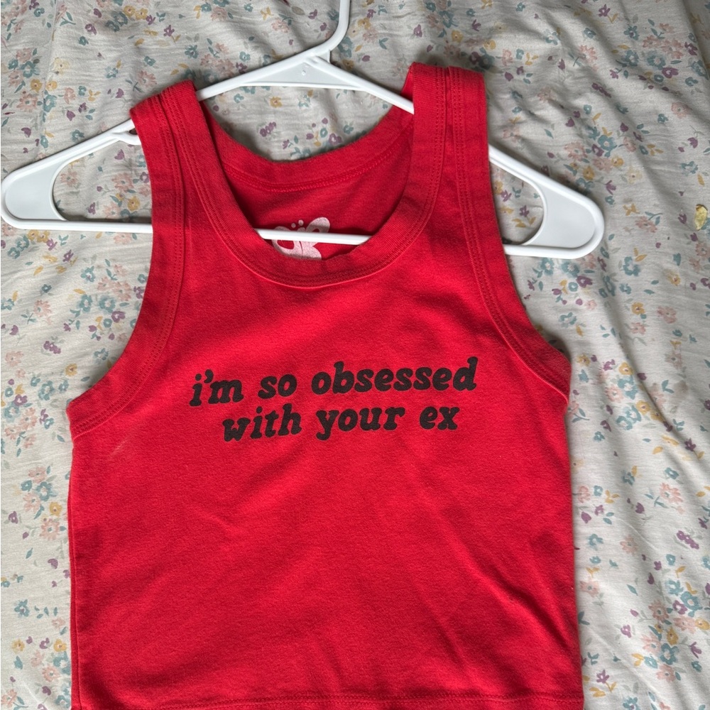 Olivia Rodrigo Red Cropped Tank Top